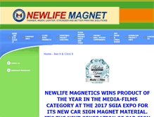 Tablet Screenshot of newlifemagnetics.com
